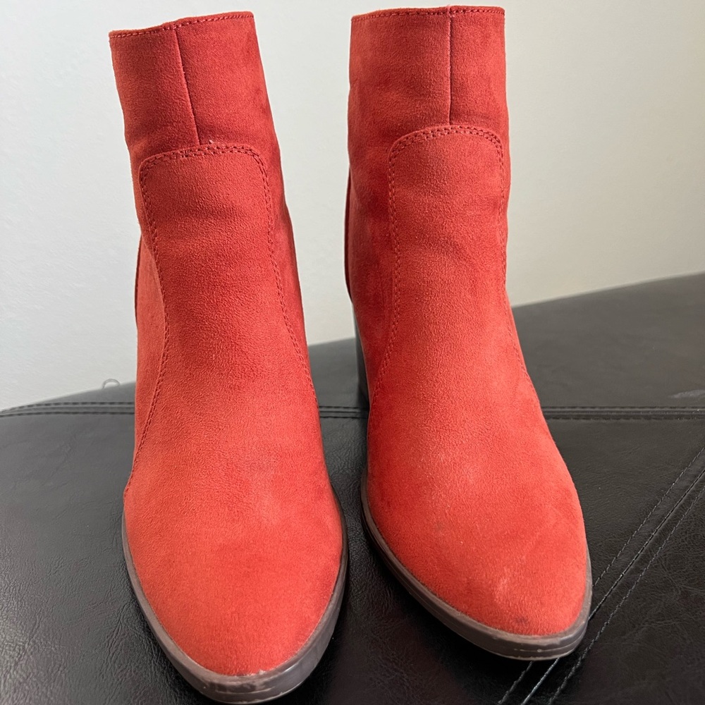 Red Suede Booties - image 4